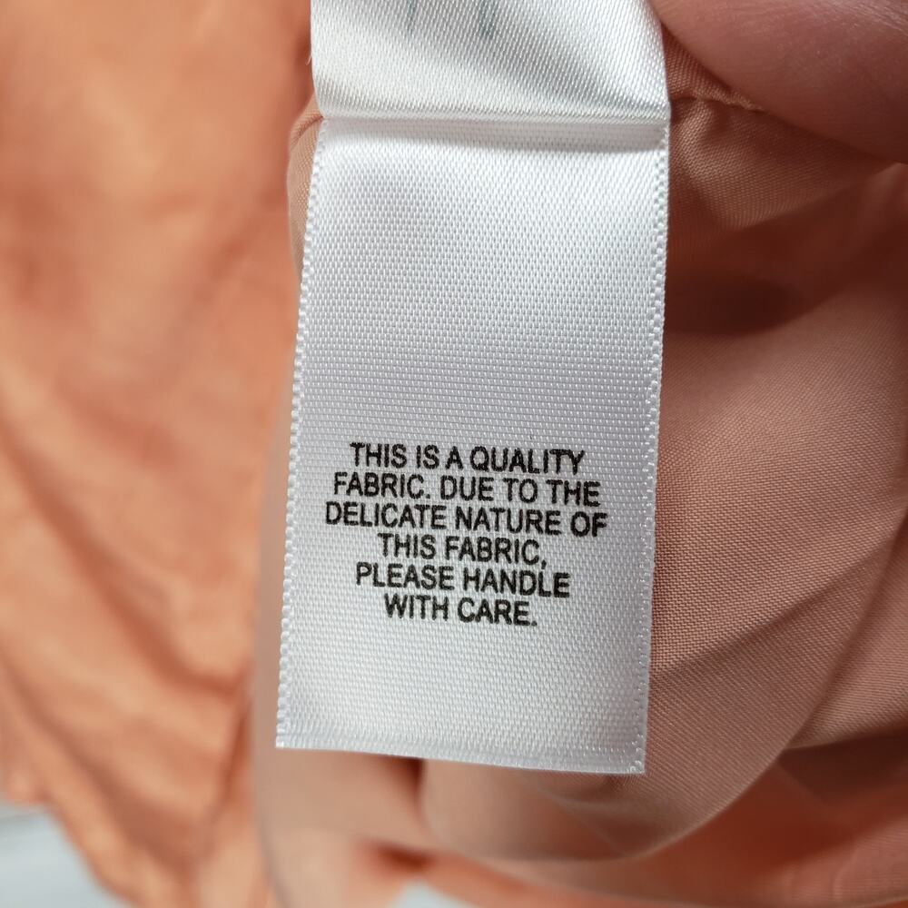 Lulus New Women's Peach Orange Crinkle Satin Mini Slip Dress Size M - Picture 9 of 12